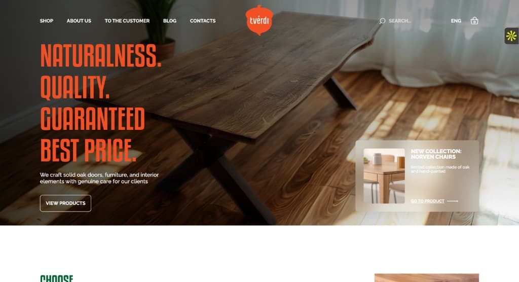 Tverdi – solid oak furniture & doors